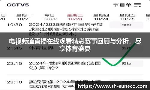 电视频道直播在线观看精彩赛事回顾与分析，尽享体育盛宴