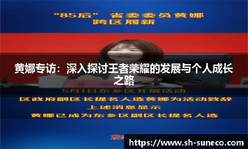 黄娜专访：深入探讨王者荣耀的发展与个人成长之路